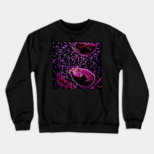 Glowing Jellyfish Cyberpunk/Neon/Vaporwave Inspired Art Crewneck Sweatshirt